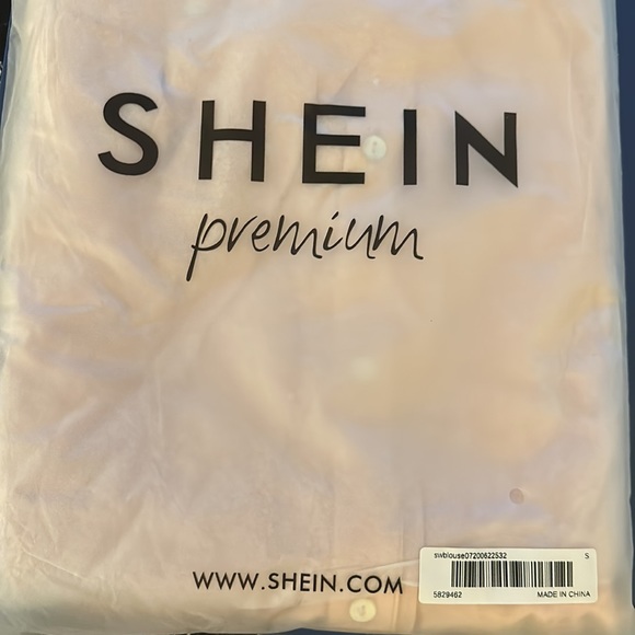 NWT SHEIN Long sleeve button down top- blush pink - Picture 2 of 3